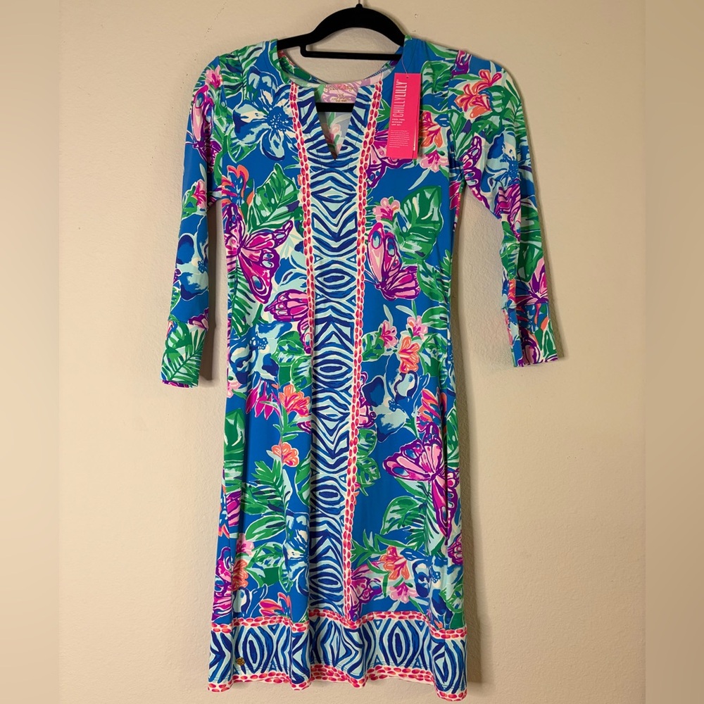 Lilly Pulitzer Blue and Pink Patterned Dress